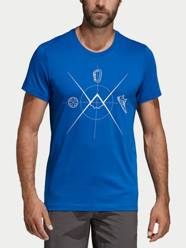Tričko adidas Performance Ascend Tee Modrá