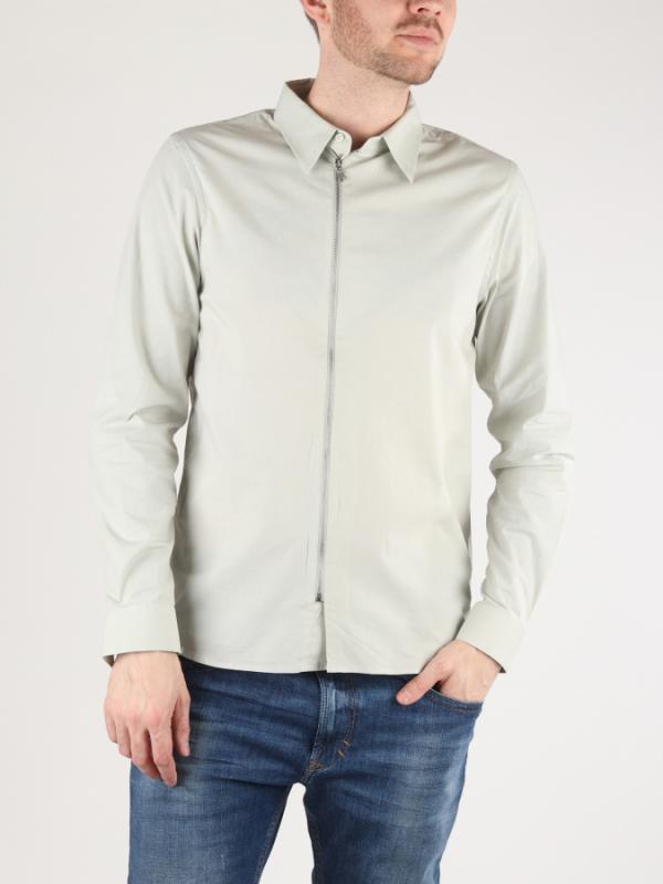 Košile Diesel SEMPLYZIP CAMICIA Šedá