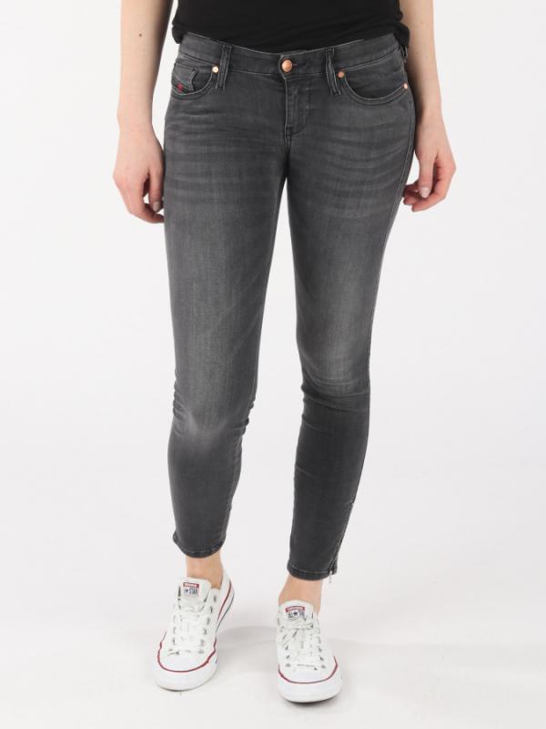 Džíny Diesel Skinzee-Low-Zip L.32 Pantaloni Šedá