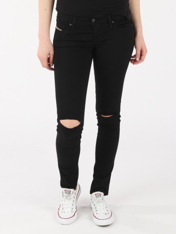 Džíny Diesel Skinzee-Low L.32 Pantaloni Černá
