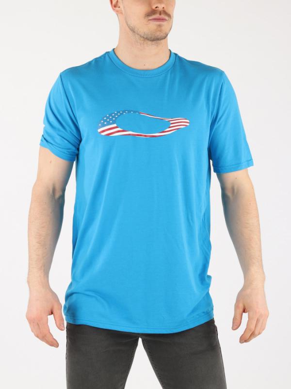 Tričko Oakley Ellipse USA Modrá