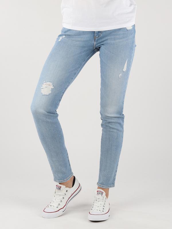 Džíny Wrangler Skinny Fresh Tornado Modrá