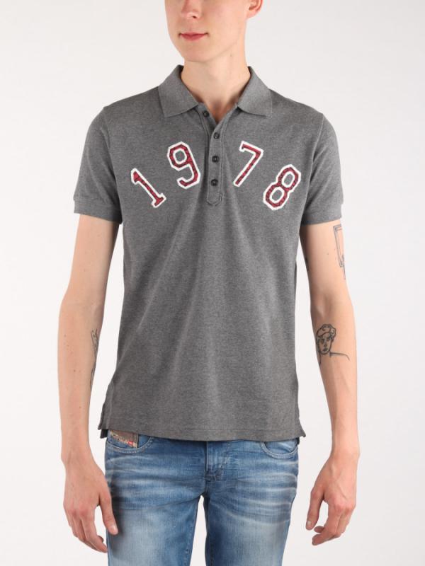 Tričko Diesel T-DANIEL-AA CAMICIA Šedá
