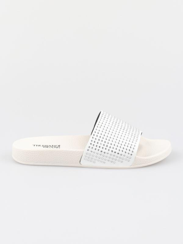 Pantofle Trussardi Slipper Pu Strass Crystal Color Béžová