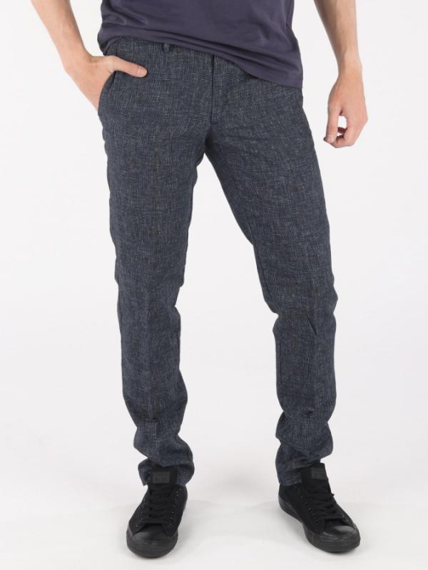 Kalhoty Trussardi Aviator Fit - Yarn Dyed Modrá