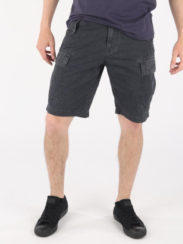 Kraťasy Trussardi Cargo Fit Short - Garment Dyed Černá