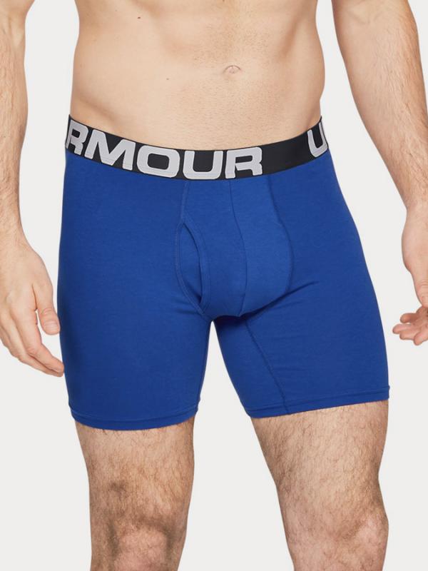 Boxerky Under Armour Charged Cotton 6In 3 Pack Modrá