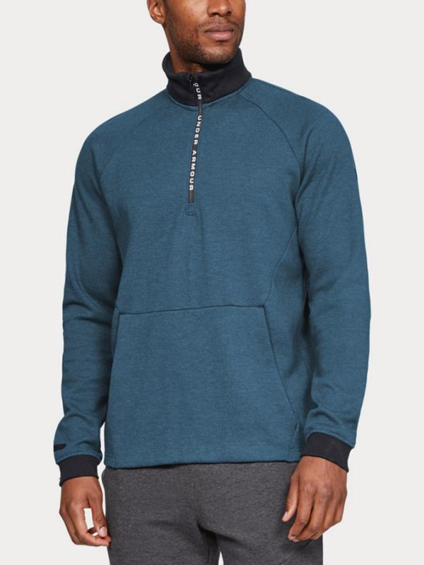 Mikina Under Armour Unstoppable 2X Knit 1/2 Zip Modrá