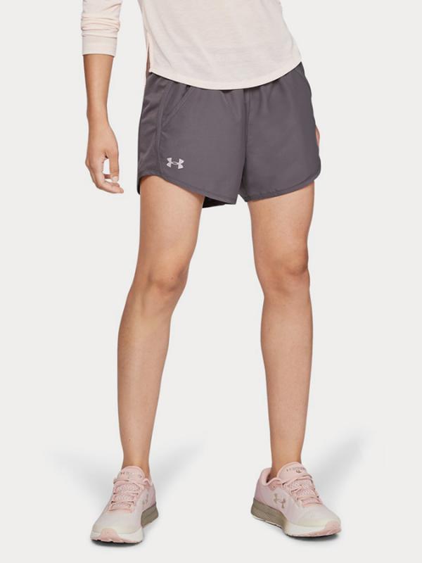 Kraťasy Under Armour Fly By Graphic Waistband Short Šedá