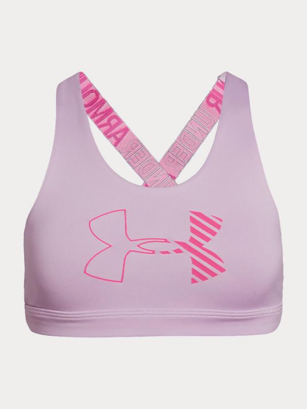 Podprsenka Under Armour Heatgear Graphic Bra Fialová