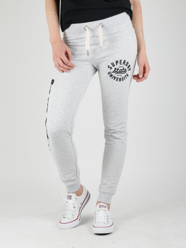 Tepláky Superdry SUPER SKINNY APPLIQUE JOGGER Bílá