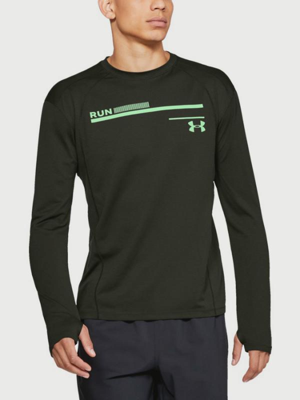 Tričko Under Armour Simple Run Graphic Longsleeve Černá