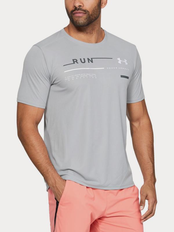 Tričko Under Armour Run Graphic Tee Šedá