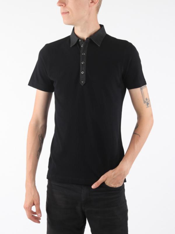 Tričko Diesel T-ANGIE-CLEAN CAMICIA Černá