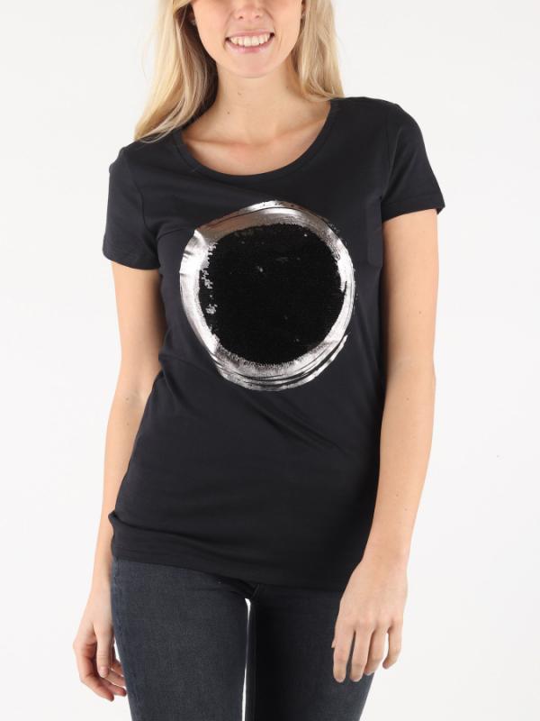 Tričko GAS Halis Circle Sequins Černá