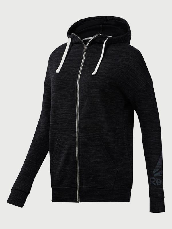 Mikina Reebok Te Marble Fullzip Černá