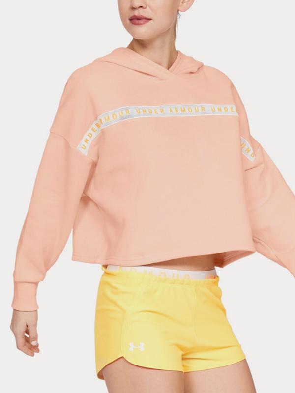 Mikina Under Armour Taped Fleece Hoodie Oranžová