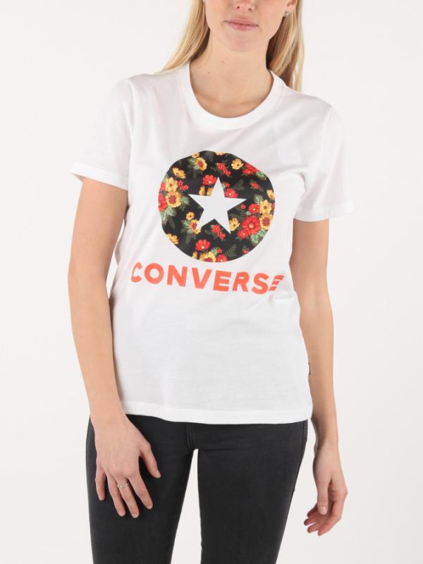 Tričko Converse W In Bloom Floral Tee Bílá