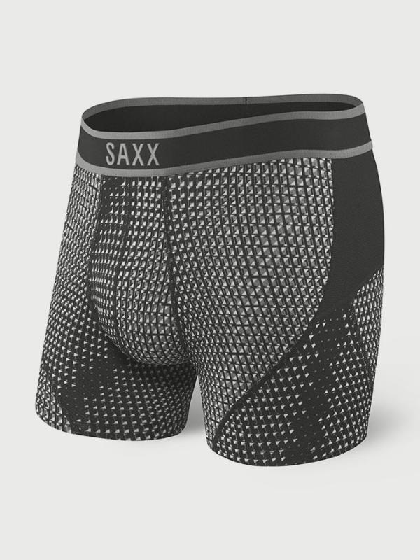 Boxerky Saxx Kinetic Boxer Grey Skyscraper Šedá