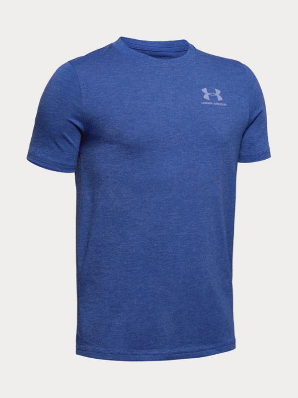 Tričko Under Armour Eu Cotton Short Sleeve Modrá