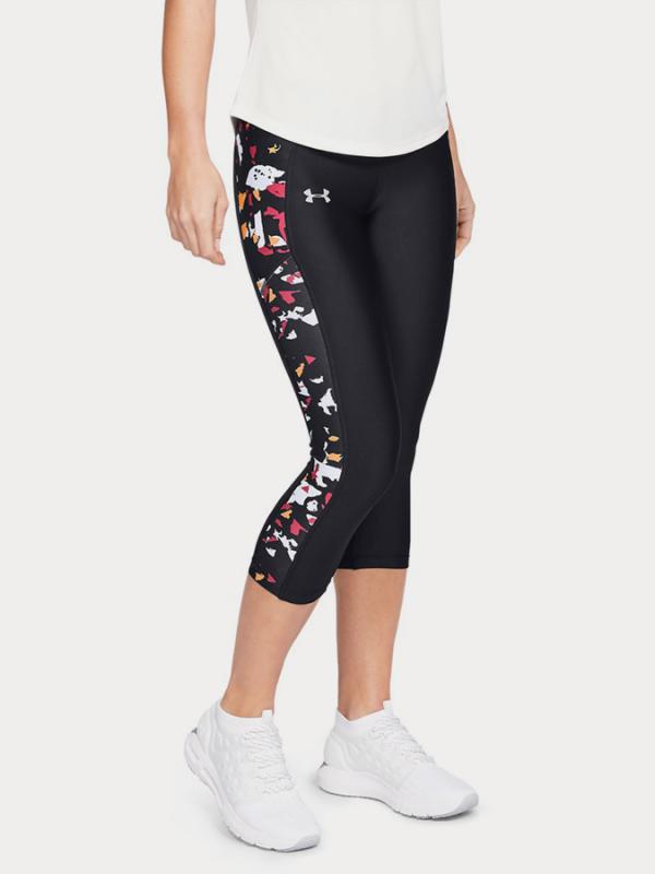 Kompresní legíny Under Armour Speed Stride Printed Capri Černá