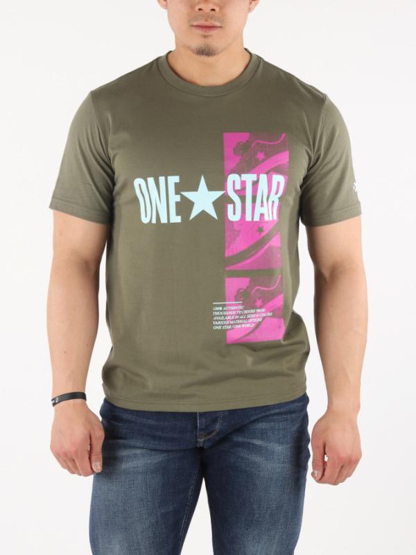 Tričko Converse M One Star Photo Short Slv Tee Zelená