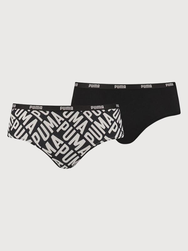 Kalhotky Puma Logo Collage Print Hipster 2 Pack Barevná