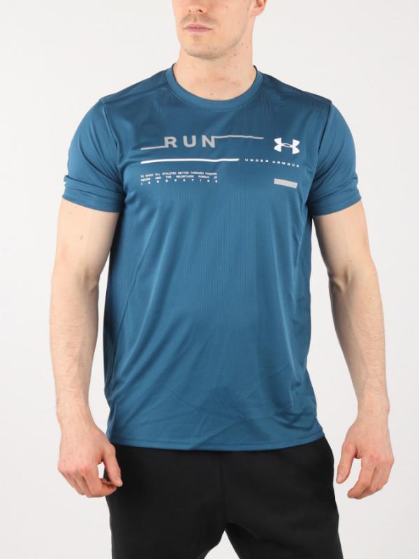 Tričko Under Armour Run Graphic Tee Modrá