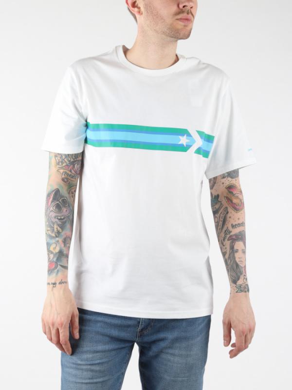 Tričko Converse M Star Chevron Stripe Tee Bílá