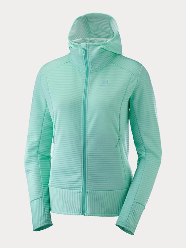 Bunda Salomon Right Nice Mid Hoodie W Zelená