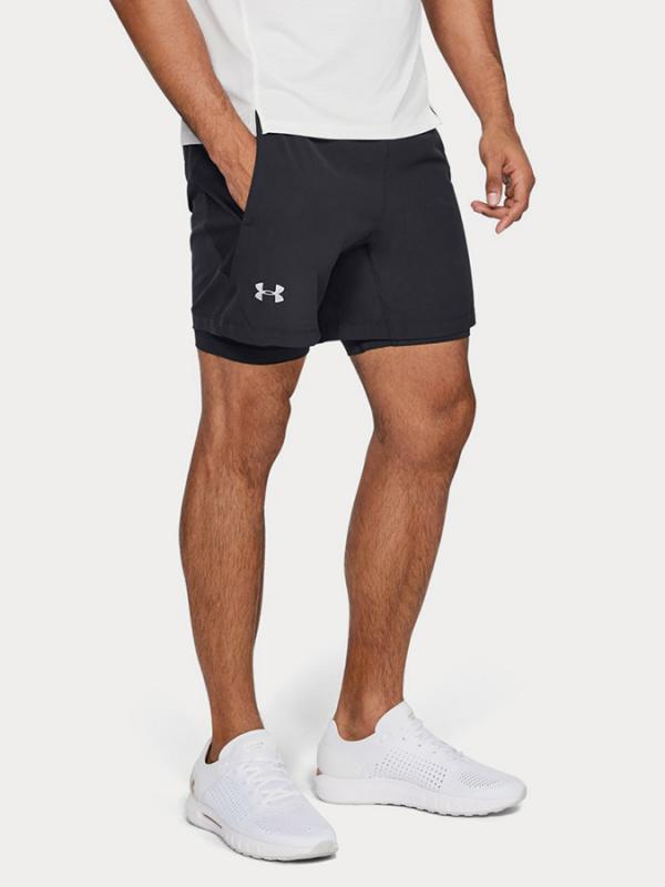 Kraťasy Under Armour Qlifier Speedpocket 2-N-1 Short Černá