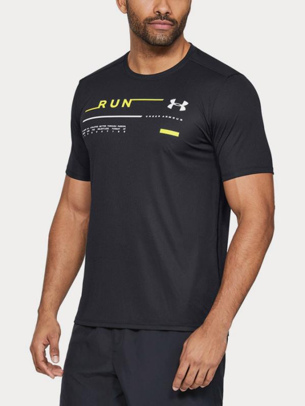 Tričko Under Armour Run Graphic Tee Černá