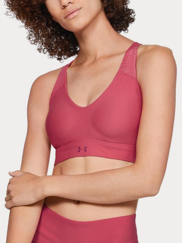 Podprsenka Under Armour Vanish Mid Mesh Bra Růžová