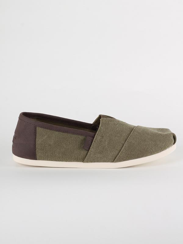 Boty Toms OLIVE WASH CANVAS/TRIM MN ALPR ESP Šedá