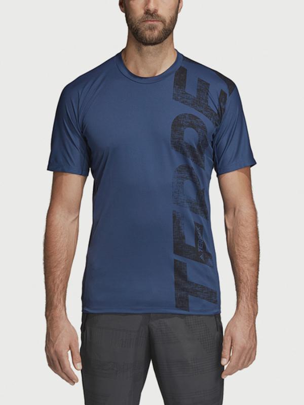 Tričko adidas Performance Trail Cross Tee Modrá