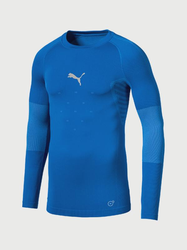 Tričko Puma FINAL evoKNIT BL Tee LS Modrá