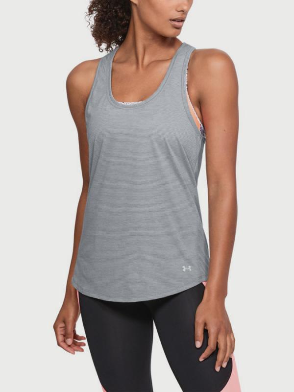 Tílko Under Armour Threadborne Streaker Tank Šedá