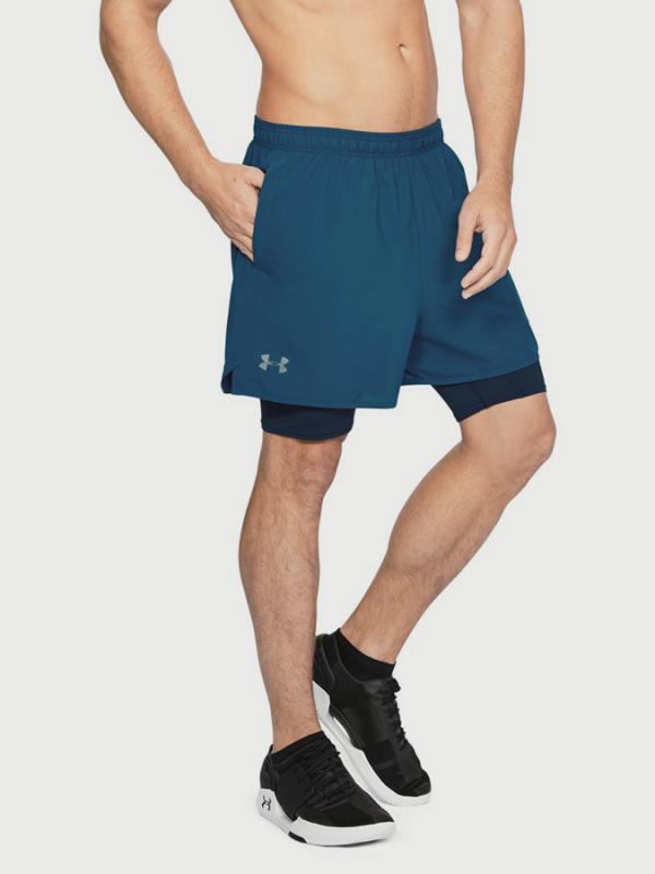 Kraťasy Under Armour Qlifier 2-In-1 Short Modrá