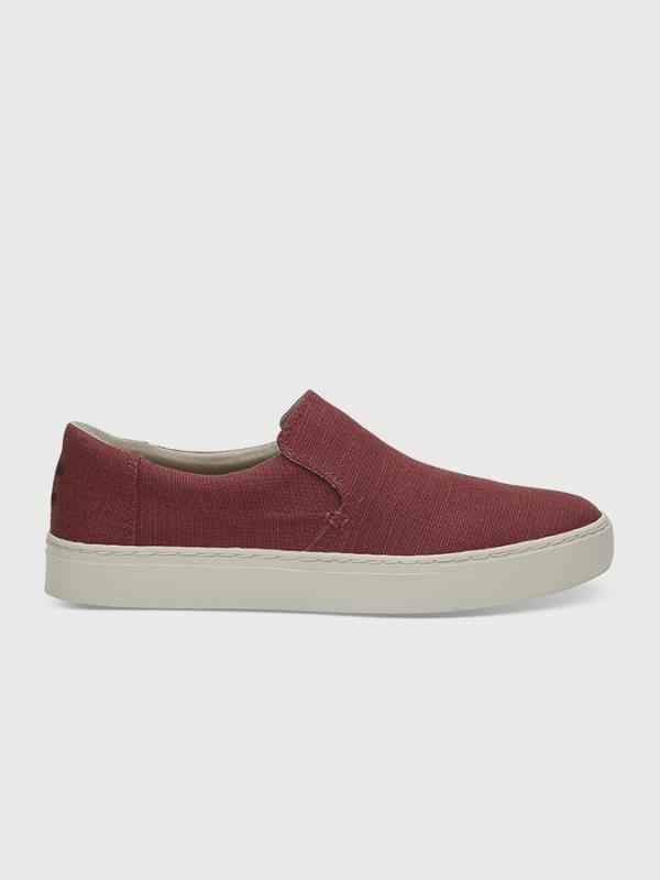 Boty Toms Henna Red Heritage Canvas Mn Loma Slipon Červená