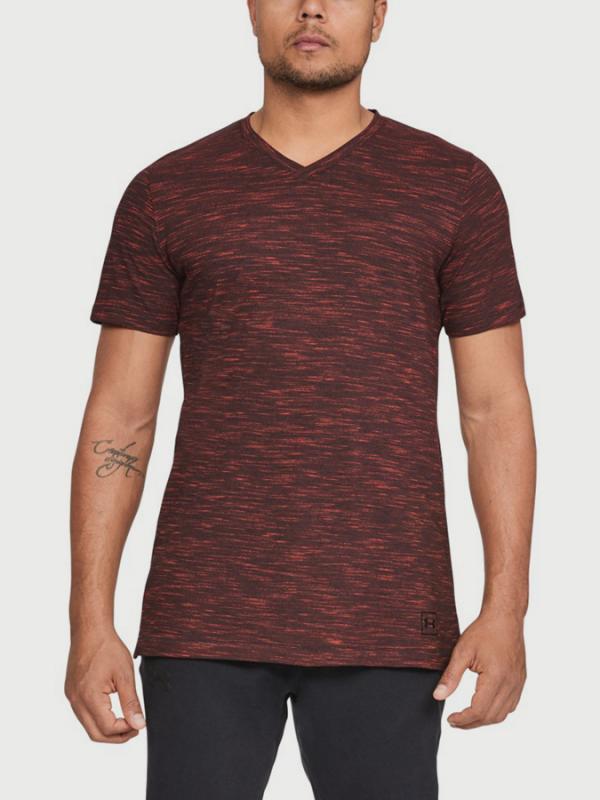 Tričko Under Armour Sportstyle Core V Neck Tee Červená