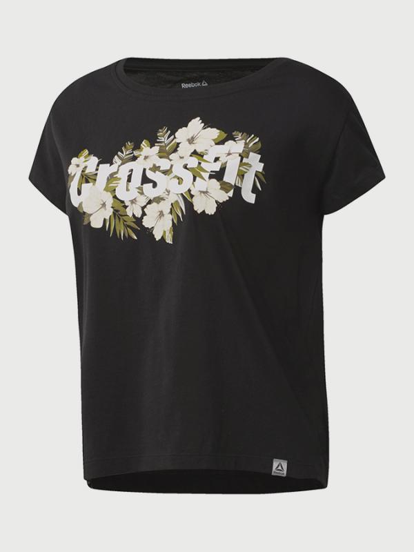 Tričko Reebok Cf Floral Read Easy Tee Černá