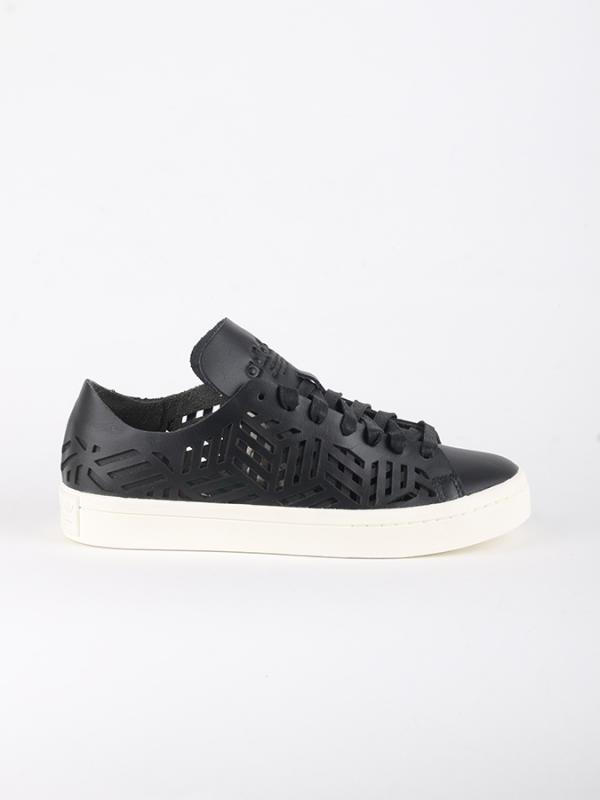 Boty adidas Originals COURTVANTAGE CUTOUT W Černá