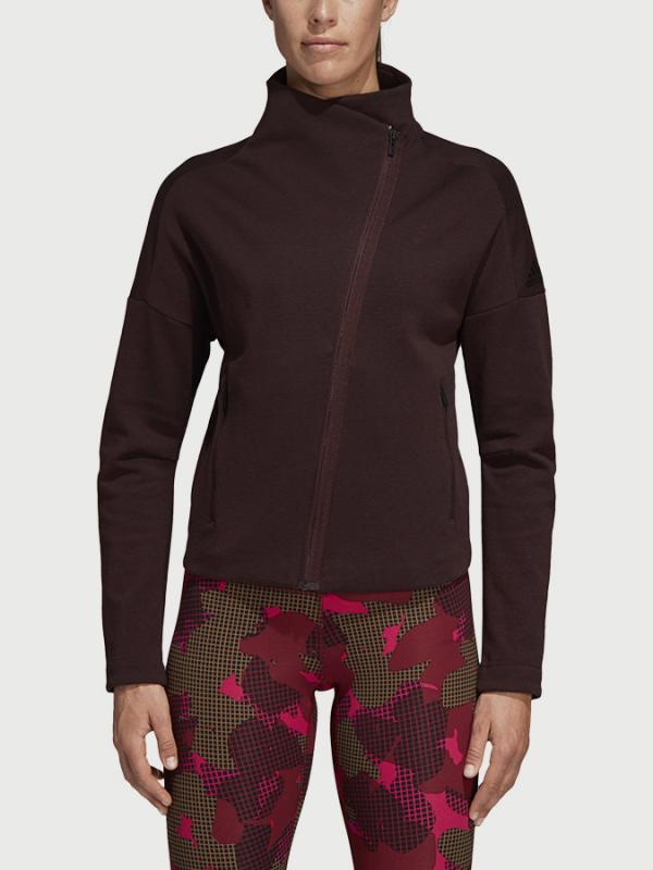 Mikina adidas Performance W Htr Jkt Ai Hnědá