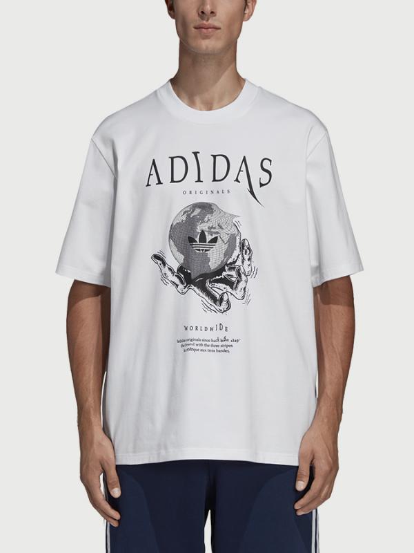Tričko adidas Originals Planetoid Tee Bílá
