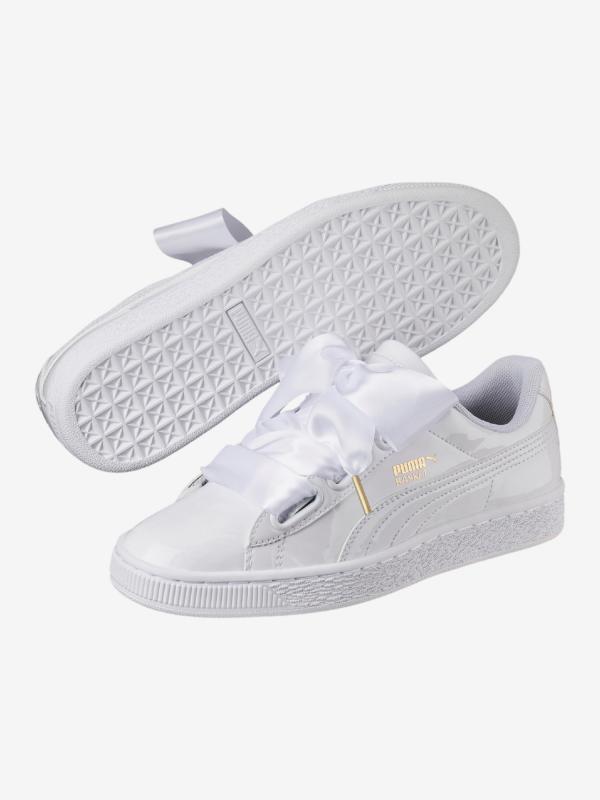 Boty Puma Basket Heart Patent Wn S Bílá