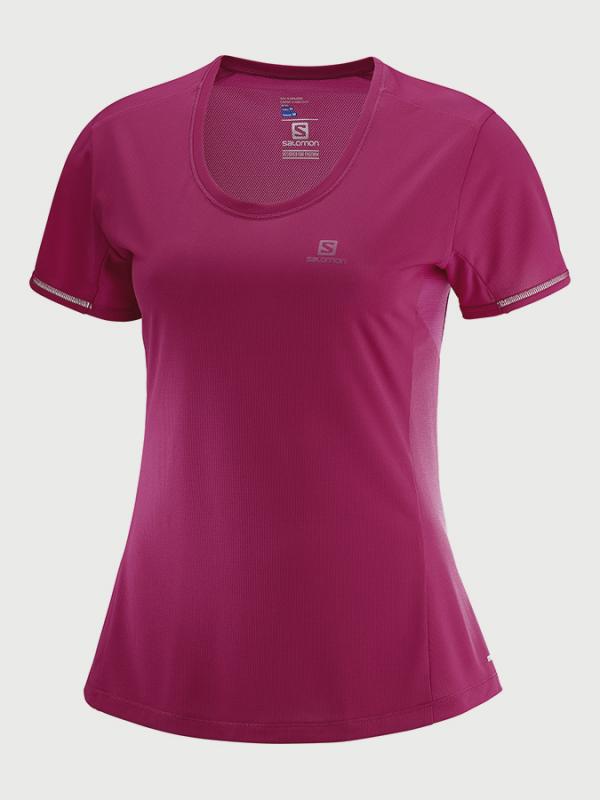 Tričko Salomon Agile Ss Tee W Růžová