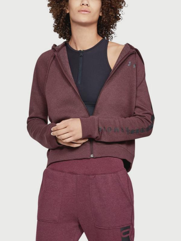 Mikina Under Armour Rival Fleece Fz Hoodie Červená