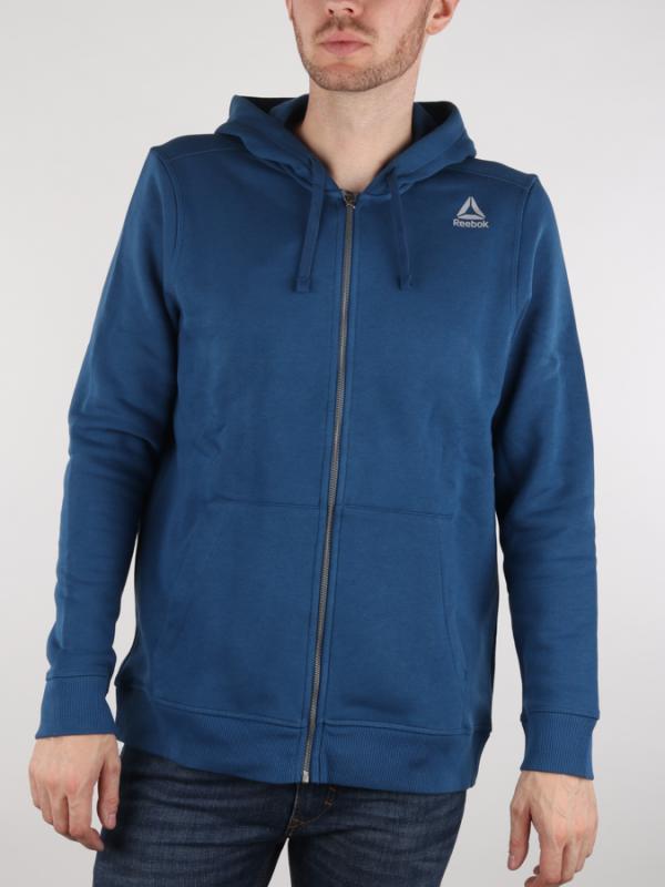 Mikina Reebok Te Fleece Fz Modrá