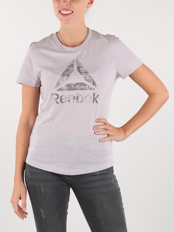 Tričko Reebok Te Marble Logo Tee Šedá