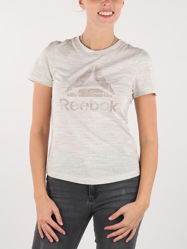 Tričko Reebok Te Marble Logo Tee Šedá